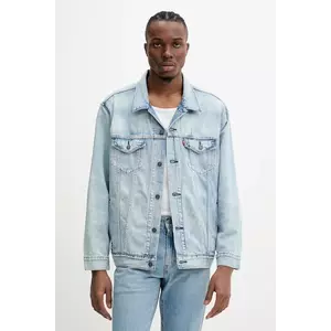 Levi's geaca jeans barbati, culoarea negru, de tranzitie, oversize, A5782 imagine