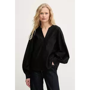 Mos Mosh bluza femei, culoarea negru, neted, 169430 imagine