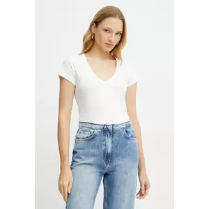 BOSS Orange tricou din bumbac femei, culoarea alb, 50540432 imagine