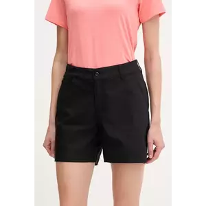 Columbia pantaloni scurți outdoor Leslie Falls culoarea negru, uni, medium waist, 2126061 imagine