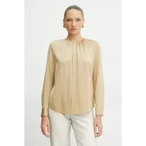 BOSS camasa de matase femei, culoarea turcoaz, regular, 50538481 imagine