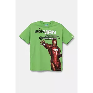 United Colors of Benetton tricou de bumbac pentru copii x Marvel culoarea verde, cu imprimeu, 35RYC10N9 imagine