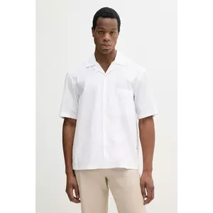 BOSS camasa din bumbac barbati, culoarea alb, relaxed, 50539663 imagine