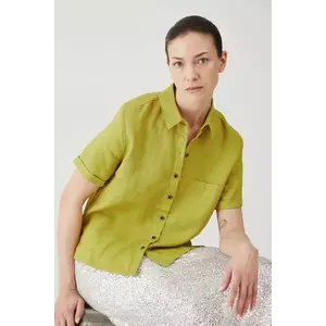 Medicine camasa de in culoarea verde, cu guler clasic, regular imagine