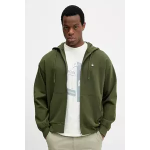 United Colors of Benetton hanorac de bumbac bărbați, cu glugă, uni, 342ZU500P imagine