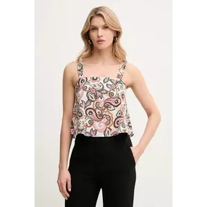 Marella top din bumbac Emme by Marella culoarea verde, cu imprimeu, 2515161032200 imagine