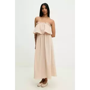 Answear Lab rochie din bumbac culoarea bej, mini, evazată imagine