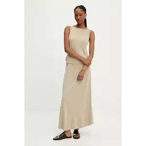 Answear Lab bluză și fustă femei, culoarea bej imagine