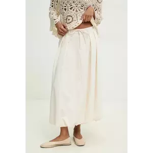 Answear Lab fustă culoarea bej, midi, evazati imagine