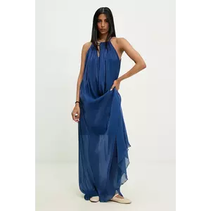 Answear Lab rochie culoarea bleumarin, maxi, evazată imagine