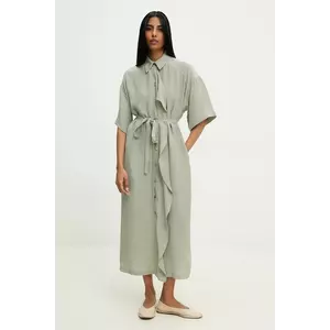 Answear Lab rochie culoarea verde, midi, evazată imagine