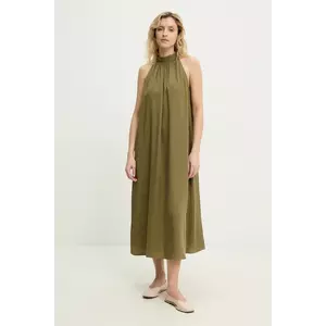 Answear Lab rochie culoarea verde, midi, evazată imagine