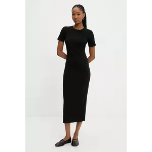 Answear Lab rochie culoarea negru, midi, mulată imagine