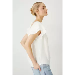 Medicine bluza femei, culoarea alb, neted imagine