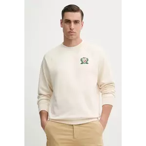 Lacoste bluză bărbați, culoarea bej, cu imprimeu, SH0028 imagine