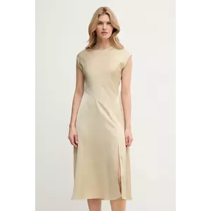 MAX&Co. rochie culoarea bej, midi, dreaptă, 2516221024200 imagine