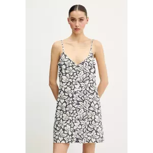 Rip Curl rochie din amestec de in LAS DALLAS culoarea bleumarin, mini, dreaptă, 06XWDR imagine