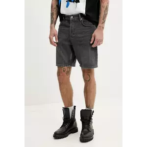 Karl Lagerfeld Jeans pantaloni scurți jeans bărbați, culoarea gri, A2M10084 imagine