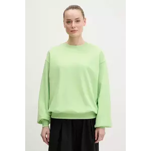 Peak Performance hanorac de bumbac femei, culoarea verde, uni, G80274 imagine