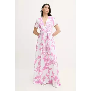 Melissa Odabash rochie culoarea alb, maxi, evazată, Lou imagine