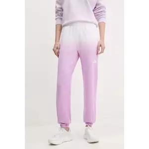 adidas pantaloni de trening din bumbac ALL SZN Dip Dye culoarea violet, cu imprimeu, JJ4586 imagine