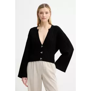AERON cardigan MORROW femei, culoarea negru, călduros, PU204442 imagine