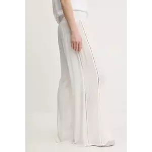 Superdry pantaloni femei, culoarea bej, lat, high waist, W7011181A-71D imagine