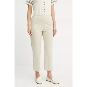 MAX&Co. pantaloni femei, culoarea bej, fason tigareta, medium waist, 2516131084200 imagine