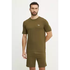 BOSS pijama bărbați, culoarea verde, cu imprimeu, 50540627 imagine