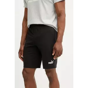 Puma pantaloni scurți din bumbac bărbați, culoarea negru, 682600 imagine