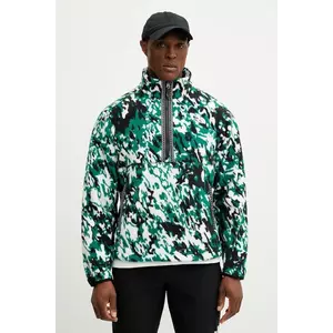 The North Face hanorac fleece TNF Fleeski bărbați, culoarea verde, cu imprimeu, NF0A88XR65P1 imagine