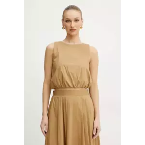 Marella bluză Emme by Marella femei, culoarea bej, uni, 2515161132200 imagine