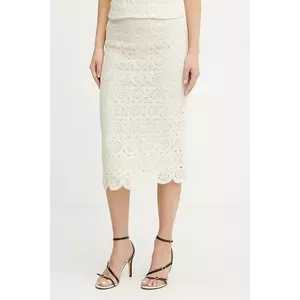 Marella fustă ASSO culoarea bej, midi, drept, 2513101032200 imagine