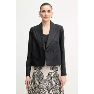 Luisa Spagnoli sacou de in culoarea negru, cu doua randuri de nasturi, uni, 542051 imagine