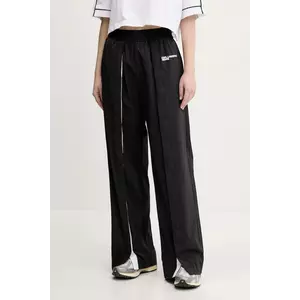 Karl Lagerfeld Jeans pantaloni femei, culoarea negru, lat, high waist, A2W10024 imagine