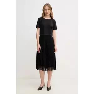 Dkny rochie culoarea negru, midi, dreaptă, DD5K1H87 imagine