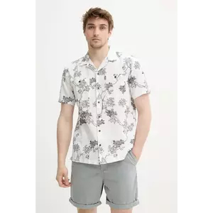 Superdry cămașă din amestec de in bărbați, culoarea alb, cu guler clasic, regular, M4010793A-F8N imagine