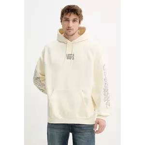 Vans bluză bărbați, culoarea bej, cu glugă, cu imprimeu, VN000M2QC9F1 imagine