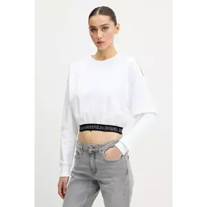 Karl Lagerfeld Jeans bluză femei, culoarea alb, uni, A2W20062 imagine