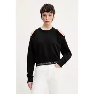 Karl Lagerfeld Jeans bluză femei, culoarea negru, uni, A2W20062 imagine