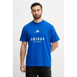 adidas tricou din bumbac ALL SZN Graphic bărbați, cu imprimeu, JJ3661 imagine