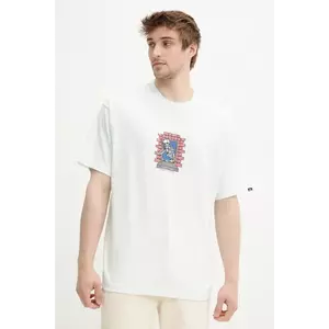 Vans tricou din bumbac bărbați, culoarea verde, cu imprimeu, VN000NHURNE1 imagine