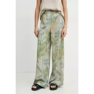 MAX&Co. pantaloni femei, culoarea bej, lat, high waist, 2516131033200 imagine