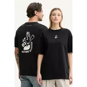 Samsoe Samsoe tricou din bumbac SANATURE culoarea negru, cu imprimeu, U25100020 imagine