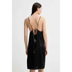 AERON rochie din amestec de mătase ABACO culoarea negru, mini, dreaptă, DR581452 imagine