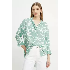 Fracomina bluză femei, culoarea verde, cu imprimeu, FR25ST1012W428K9 imagine