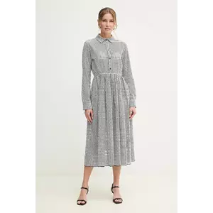 Liviana Conti rochie culoarea negru, midi, evazată, L5SR45 imagine