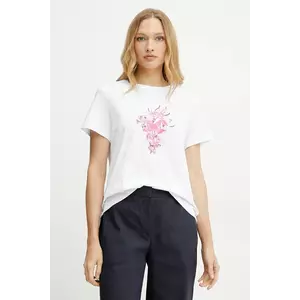 Marella tricou din bumbac Emme by Marella femei, culoarea alb, 2515971042200 imagine