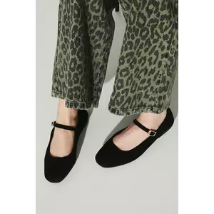 Medicine balerini din piele intoarsa culoarea negru imagine