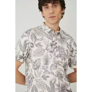 Medicine tricou polo barbati, culoarea bej, modelator imagine